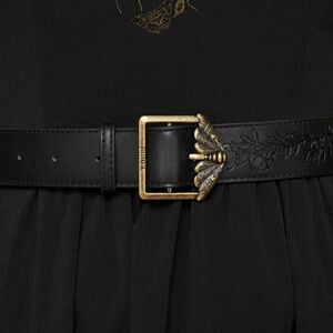 Disturbia Black Belt with Gold Insect Buckle